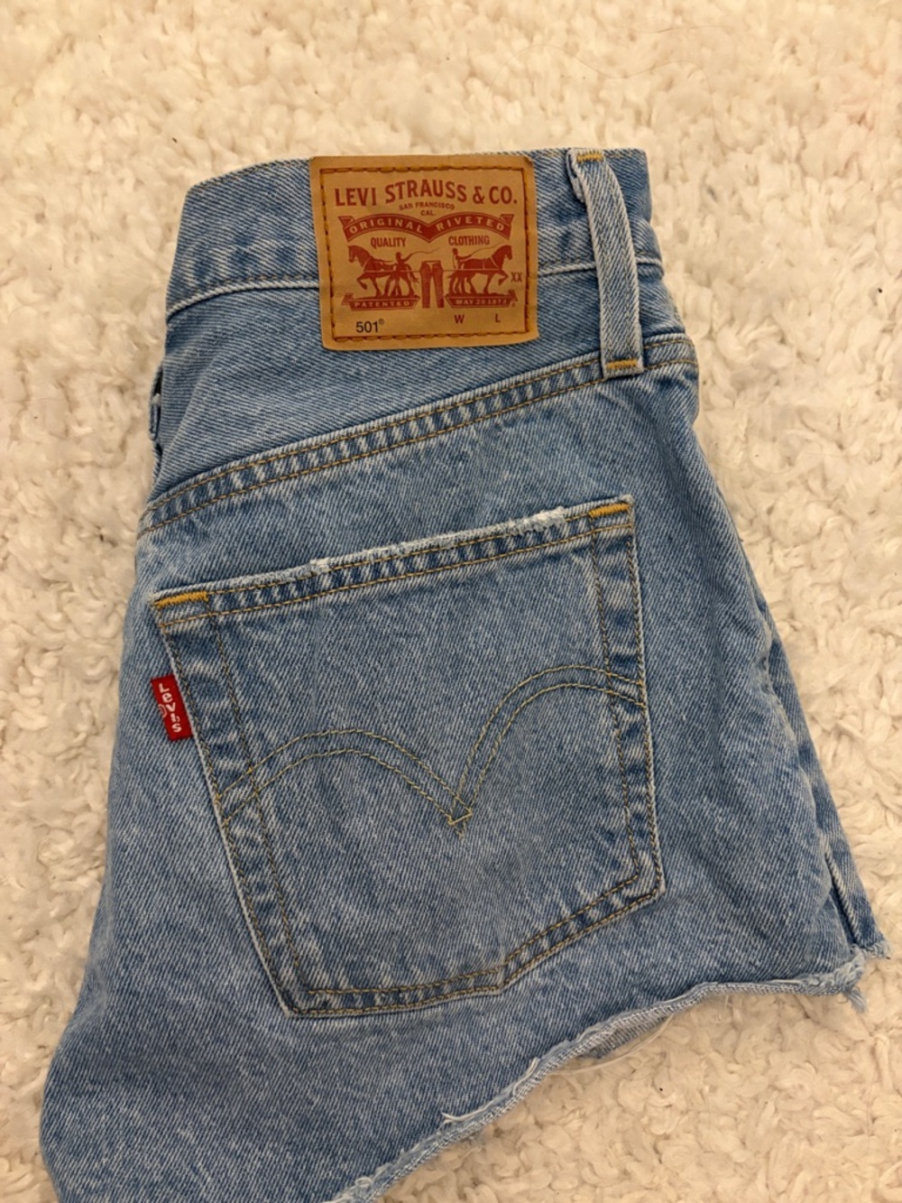 Levi's Light Blue Denim Jeans with Leather Patch